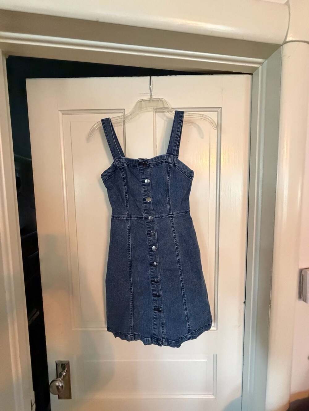 Aeropostale Women's Blue Denim Button-Front Mini Dress Size XS